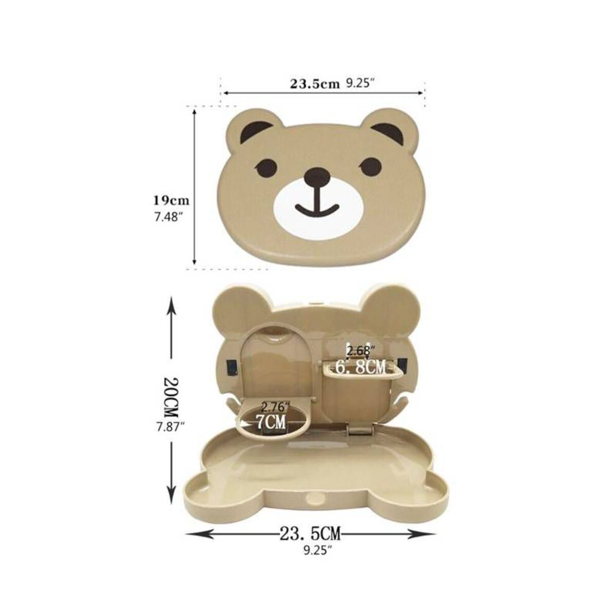 ITELSISTEM - Mesa Plegable de Niños Bandeja Para Auto Oso Itelsistem