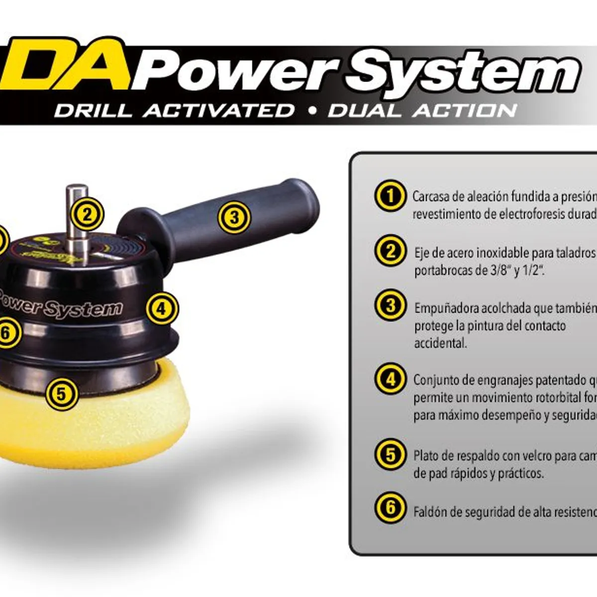 MEGUIARS - Meguiars Pulidora para Taladro - DA Power System