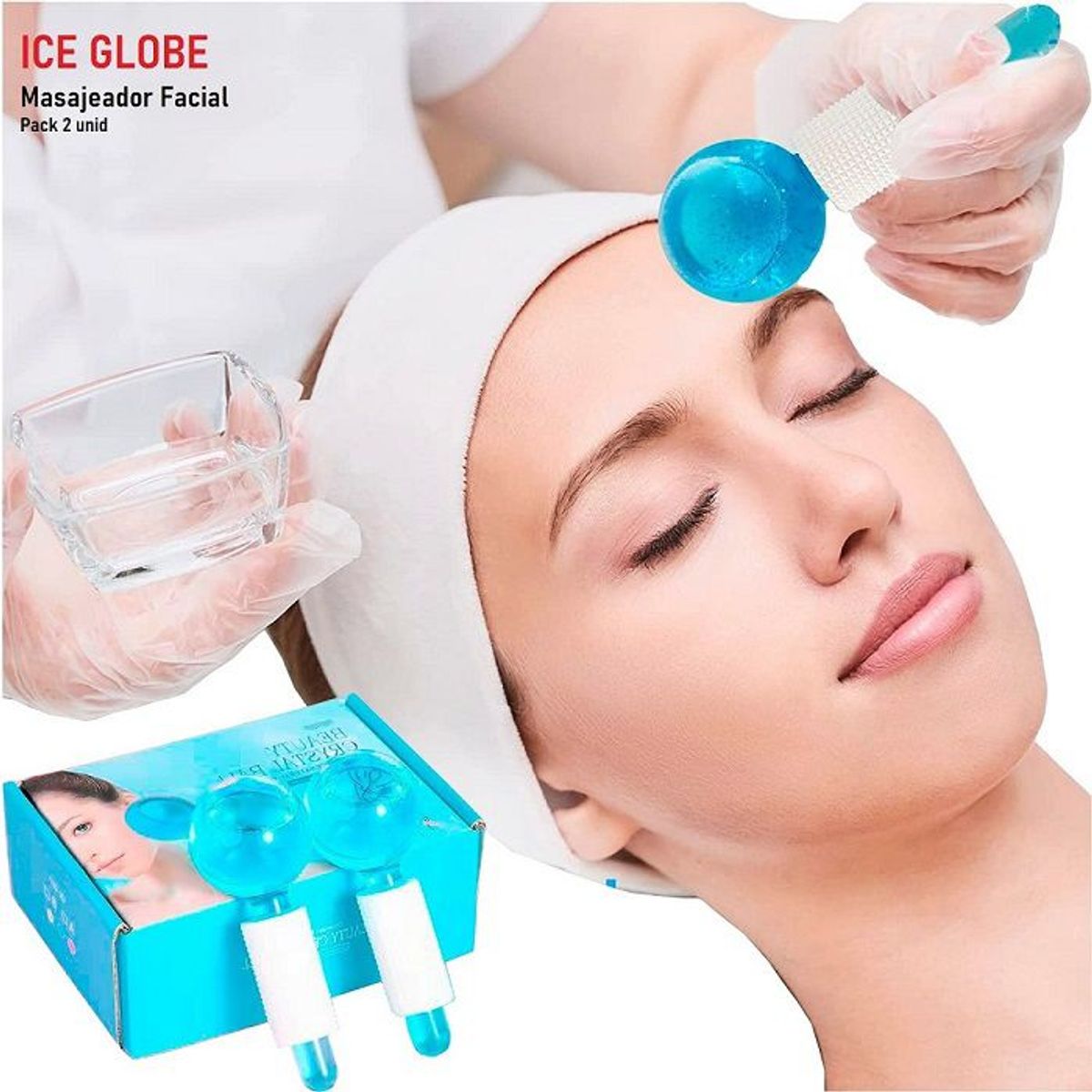 GENERICO - Masajeador Facial Ice Globe Caja de 2 UNID.