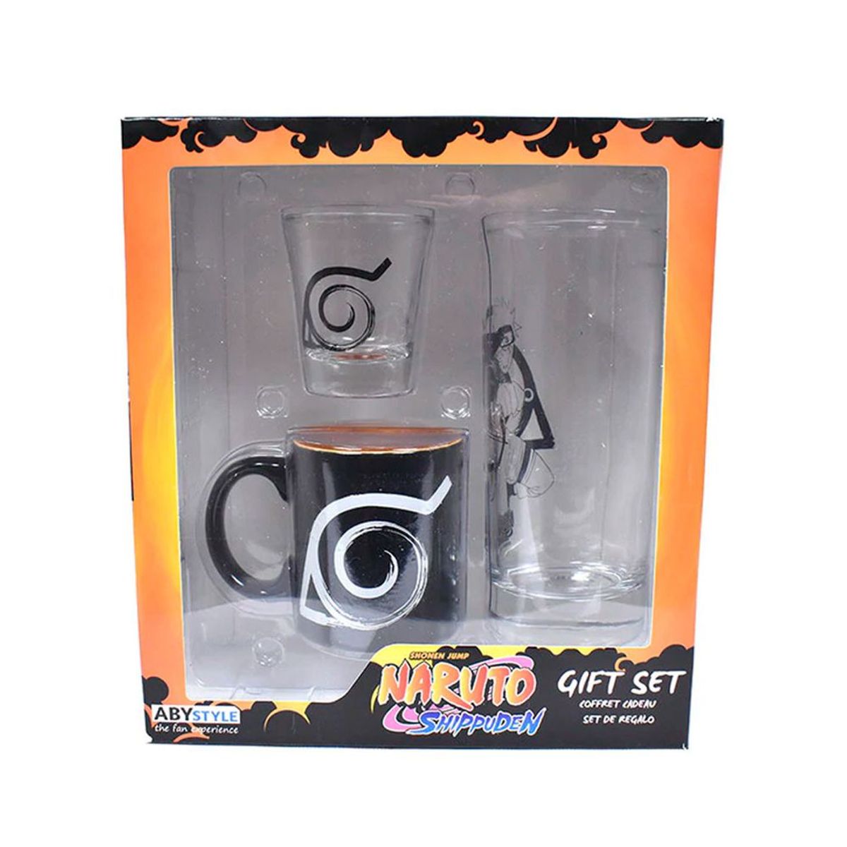 ABYSSE AMERICA - JUEGO DE VASOS NARUTO SHIPUDEN NARUTO 3PC DRINKWARE SET