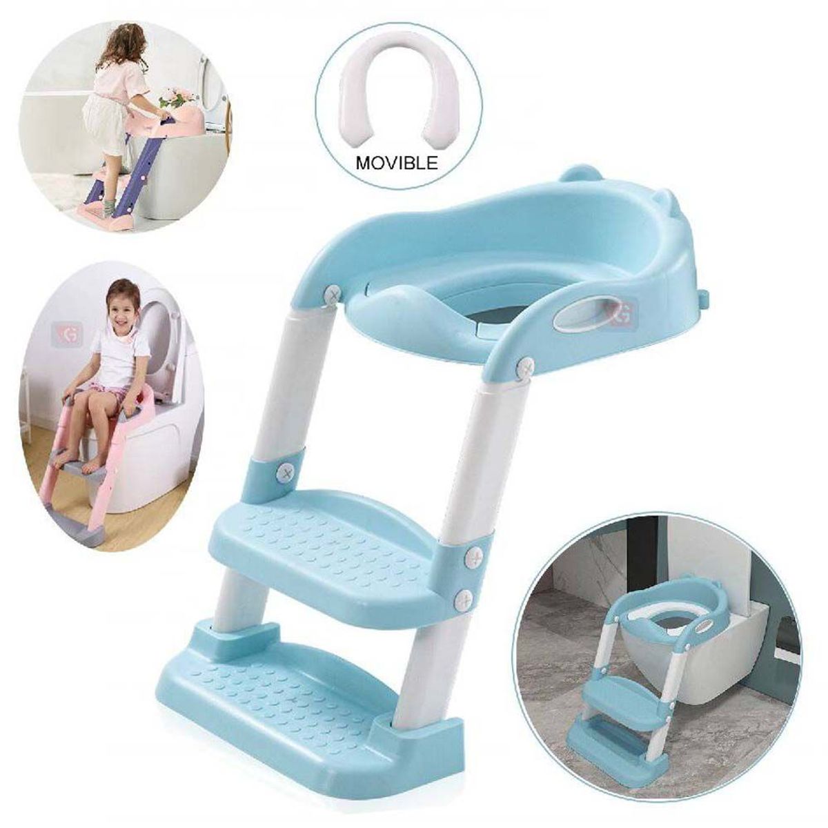 DOUX BEBE - Asiento Entrenamiento Para Niños con Escalera