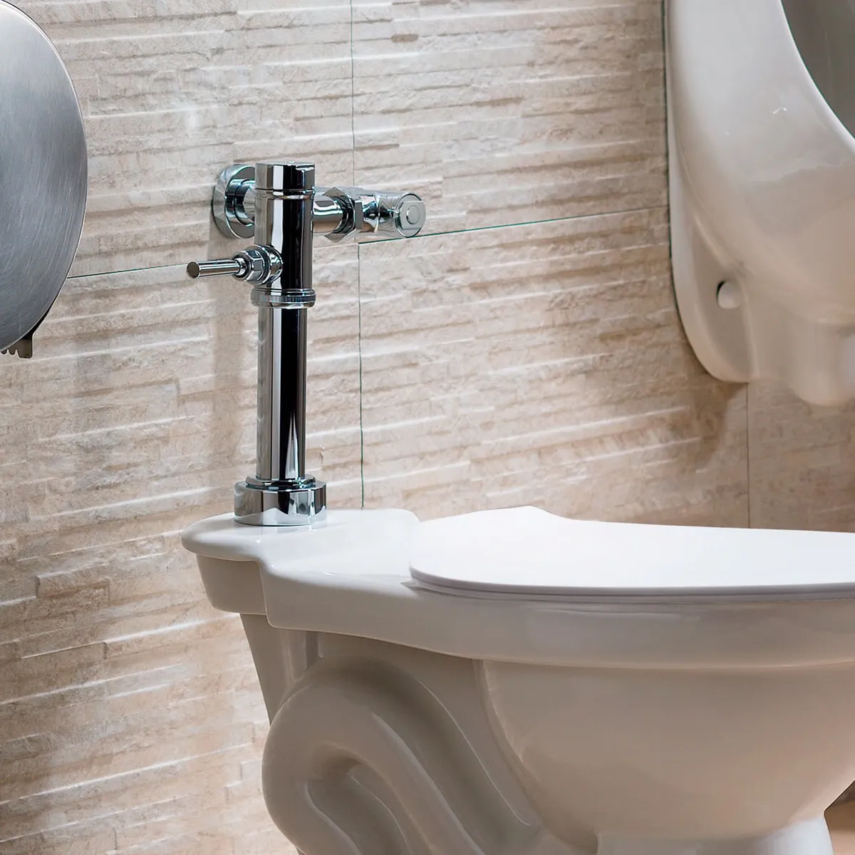 VAINSA - Fluxometro mecánico para inodoro palanca de 4.8 lts indirecto hecho en bronce Vainsa