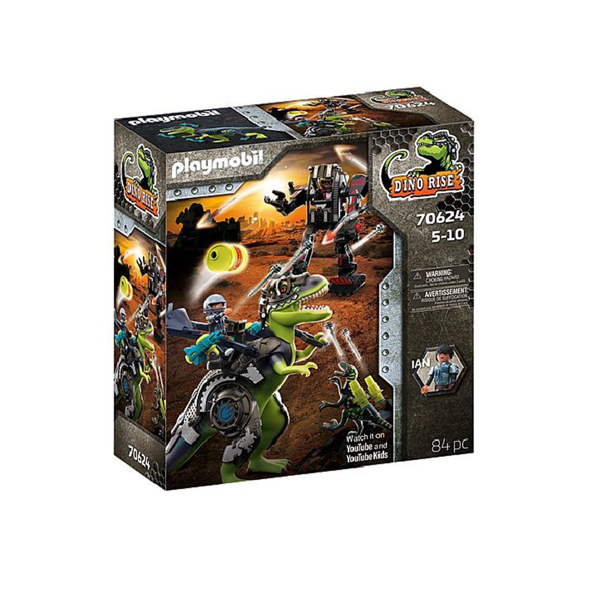 PLAYMOBIL - Playmobil Dino Rise T-Rex Batalla de los Gigantes