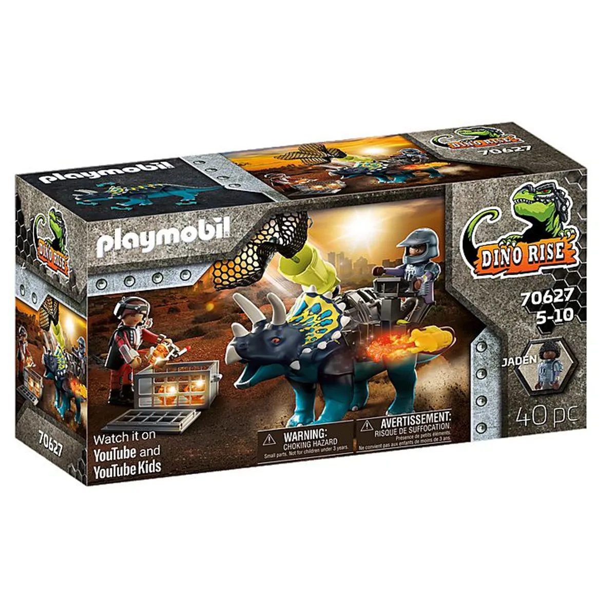 PLAYMOBIL - Playmobil Dino Rise Triceraptos Disturbios por las Piedras