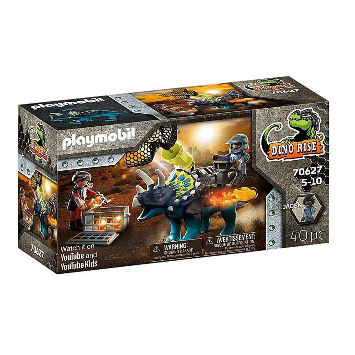PLAYMOBIL - Playmobil Dino Rise Triceraptos Disturbios por las Piedras