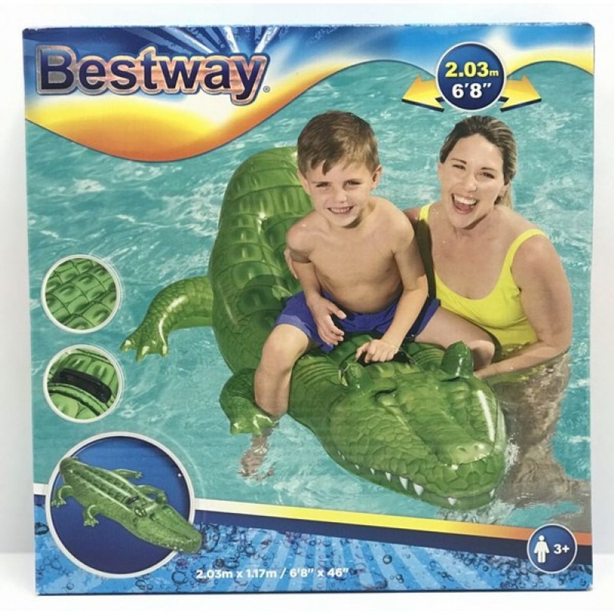 BESTWAY - Bestway - Flotador inflable de cocodrilo para piscina