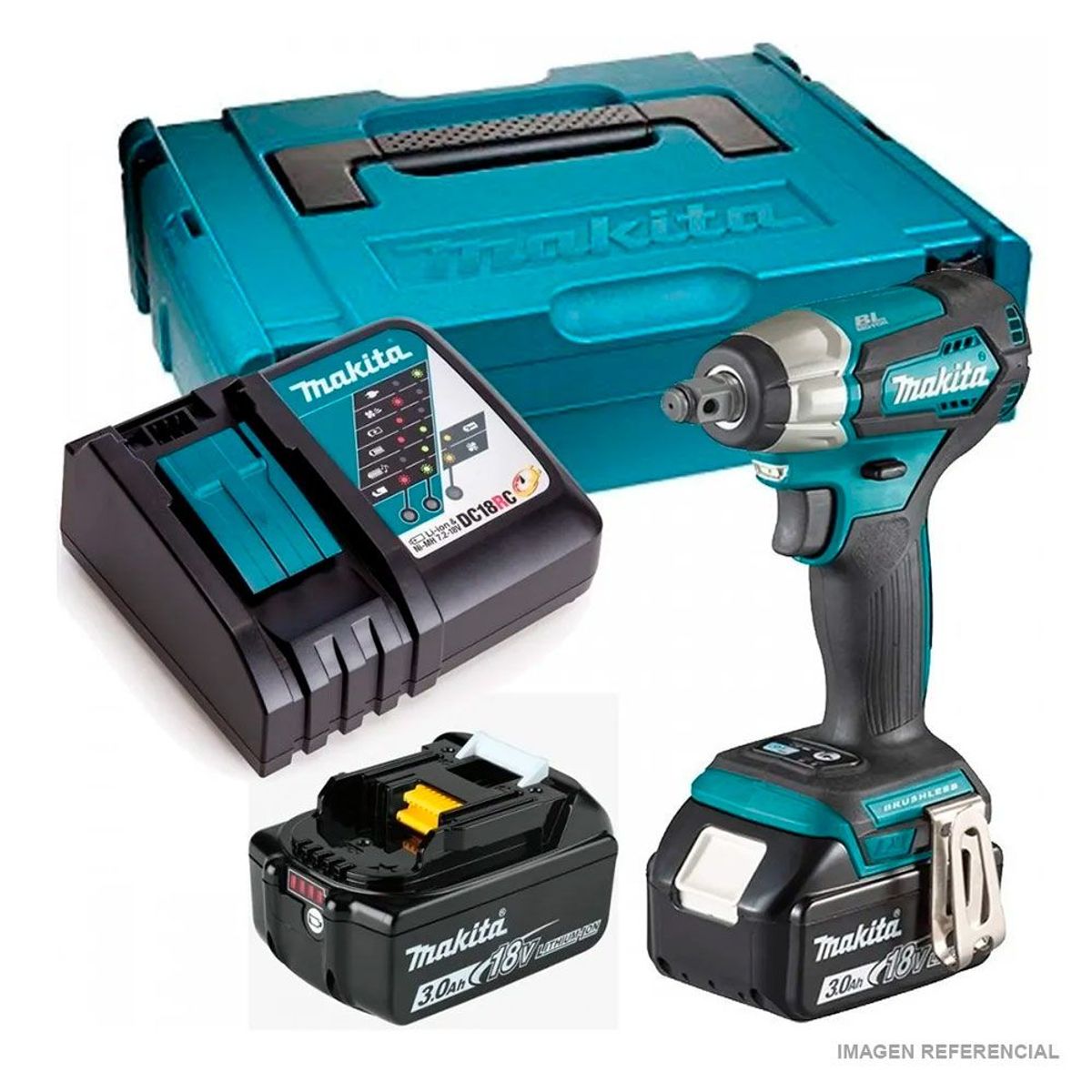 MAKITA - Makita Llave de Impacto 1/2"  18v 210 Nm BL XPT 2 x 3.0 Ah