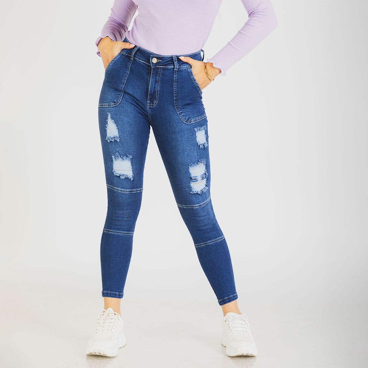 ROXJES JEANS - Pantalon jean pitillo Mujer