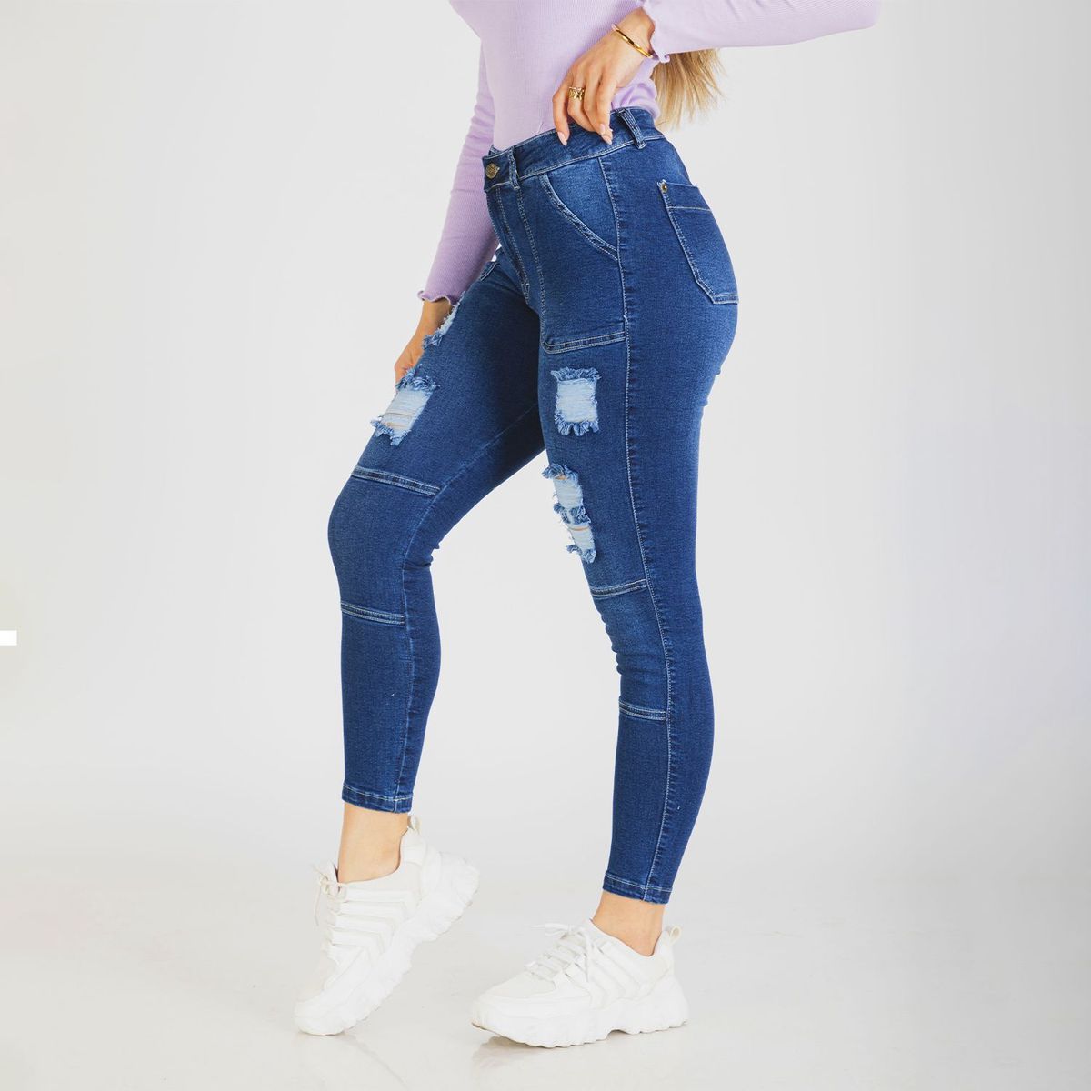 ROXJES JEANS - Pantalon jean pitillo Mujer