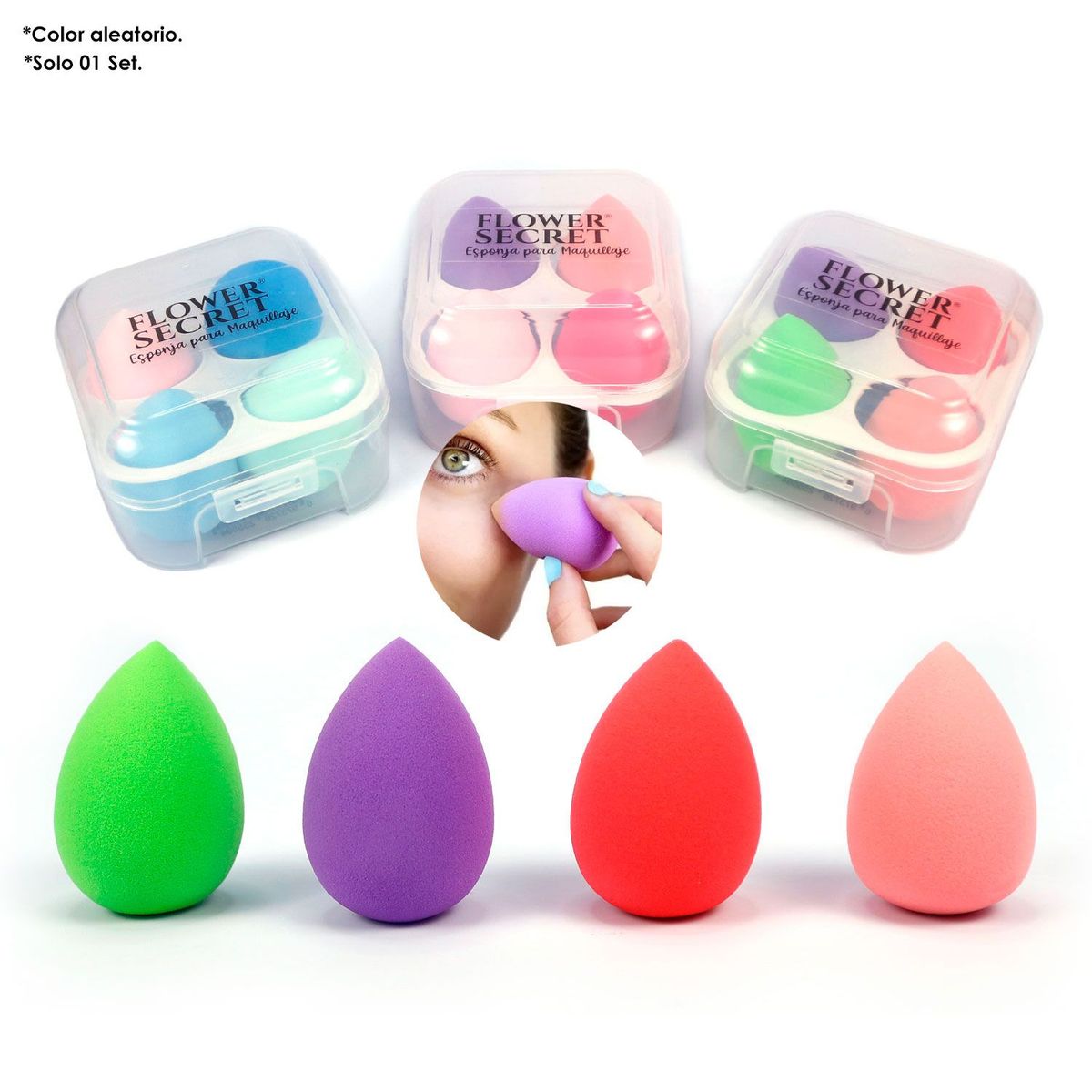 FLOWER - Kit Esponjas Beauty Blender Pro Con Estuche