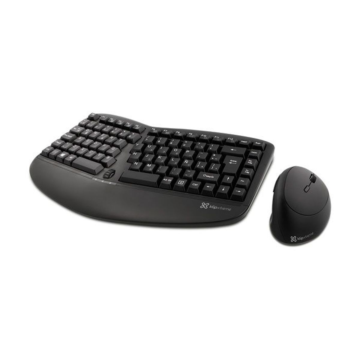 KLIPXTREME - Teclado y Mouse inalámbrico KlipXtreme ergonomico