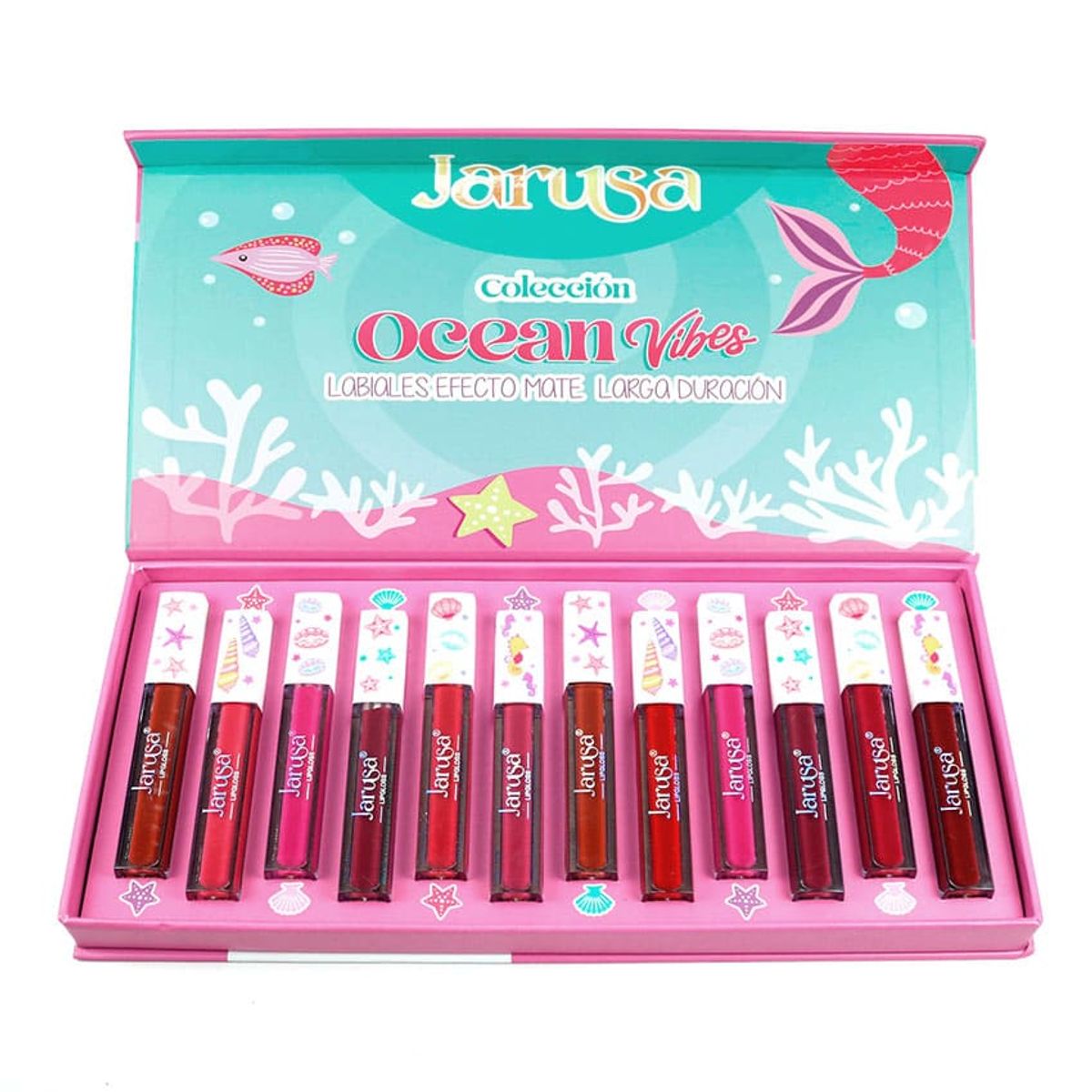 GENERICO - Set de Ramo de 12 Labiales Matte De Colección Ocean vibes.