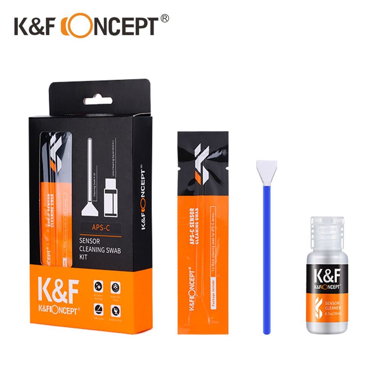 K&F CONCEPT - KIT DE LIMPIEZA DE SENSOR APS-C 16MM  K&F Concept