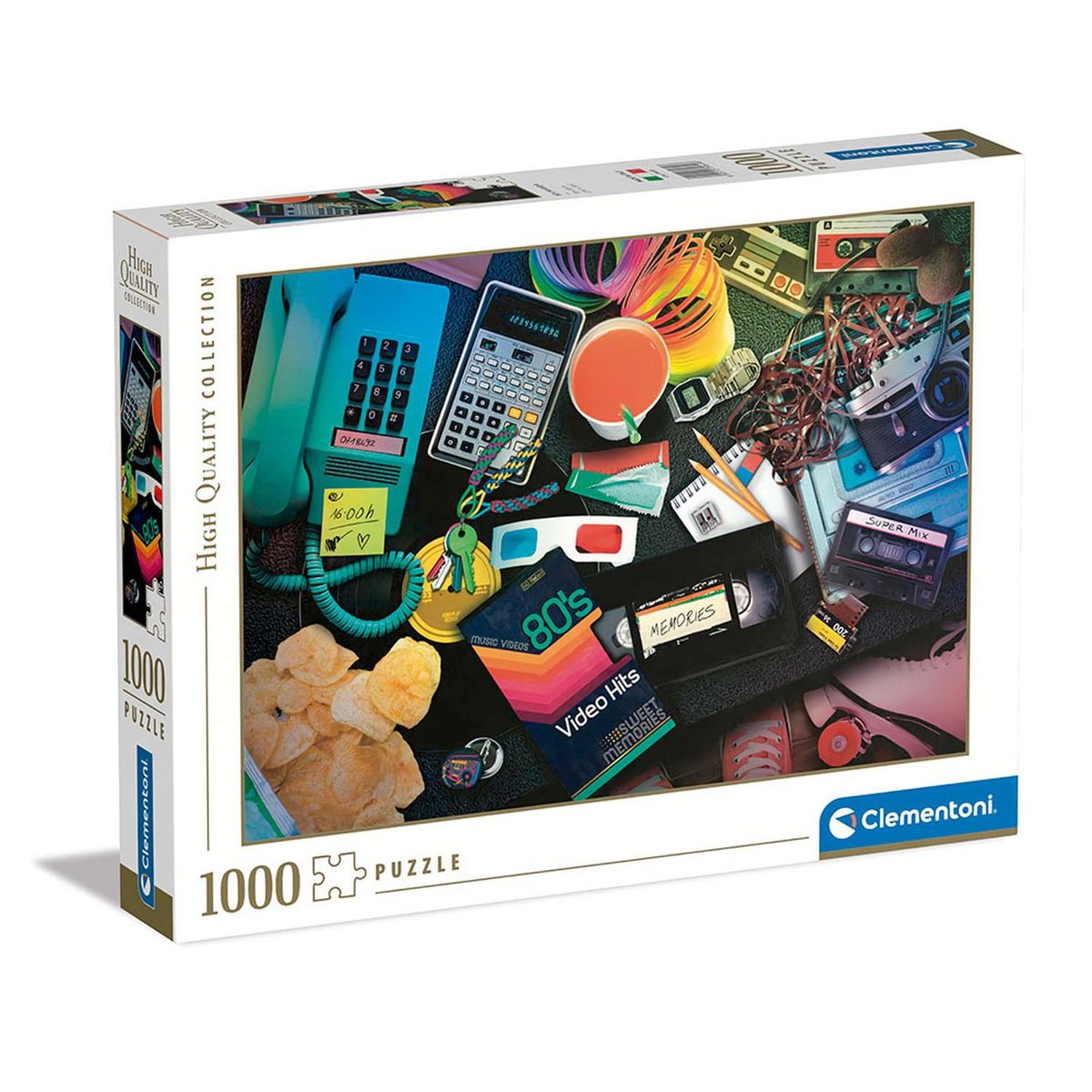 CLEMENTONI - ROMPECABEZAS X 1000 PIEZAS, HQC 80S NOSTALGIA
