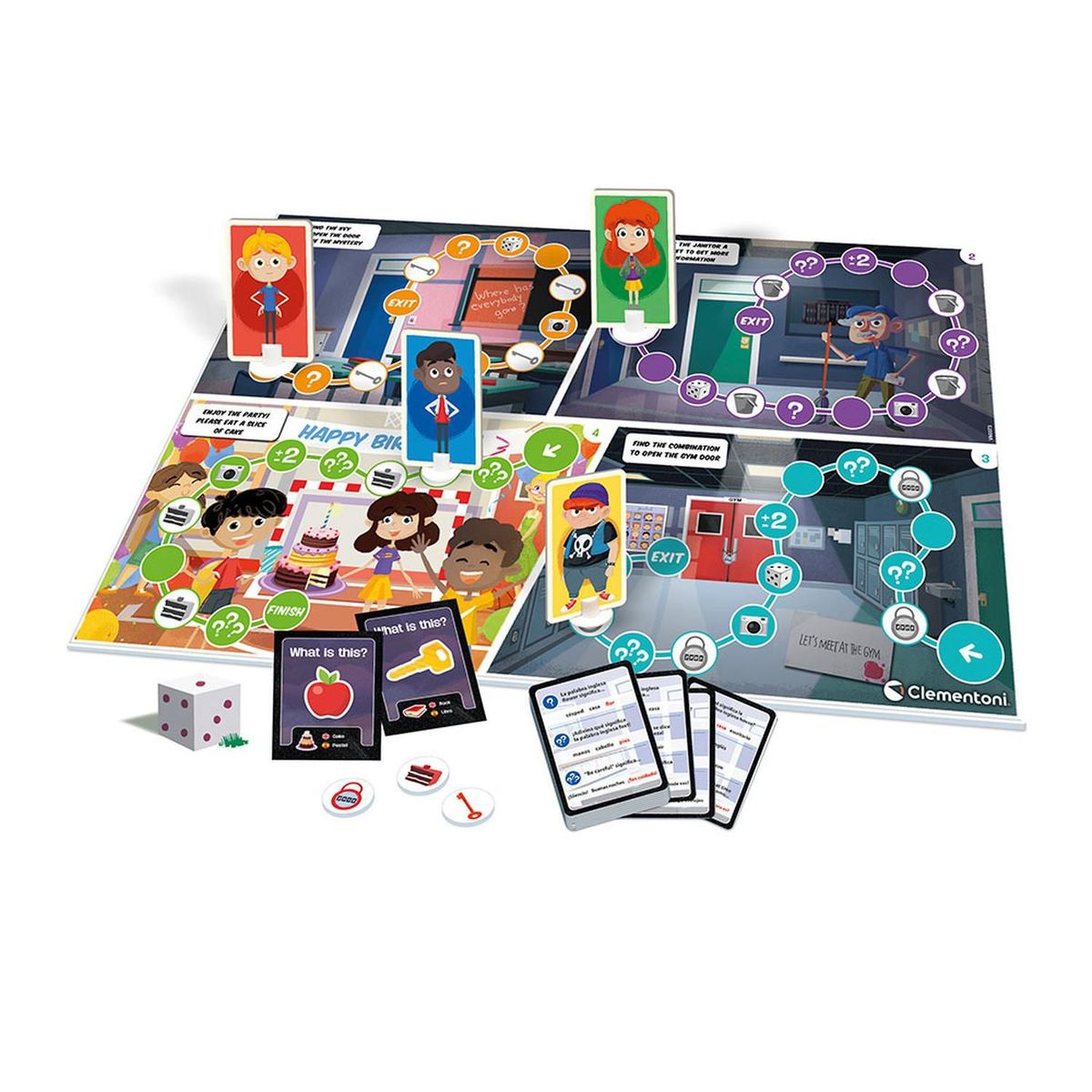 CLEMENTONI - JUEGO DE MESA , MISTERIO, PARA APRENDER INGLÉS