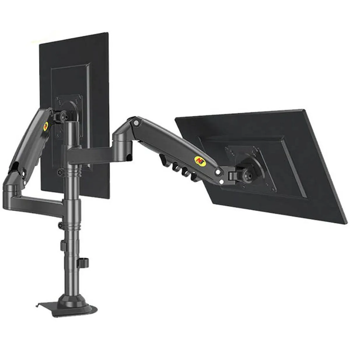 NB NORTH BAYOU - Soporte para Monitor Doble Brazo Rack Giratorio 360° North Bayou H180