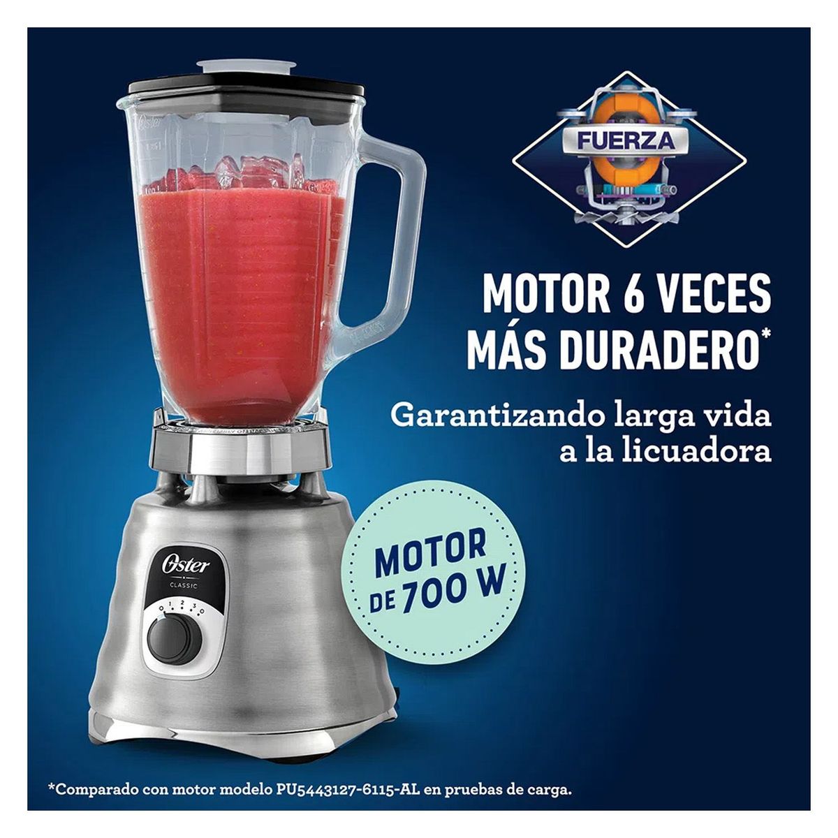 OSTER - Licuadora clásica Oster con perilla ergonómica 3 velocidades BLST4655Z