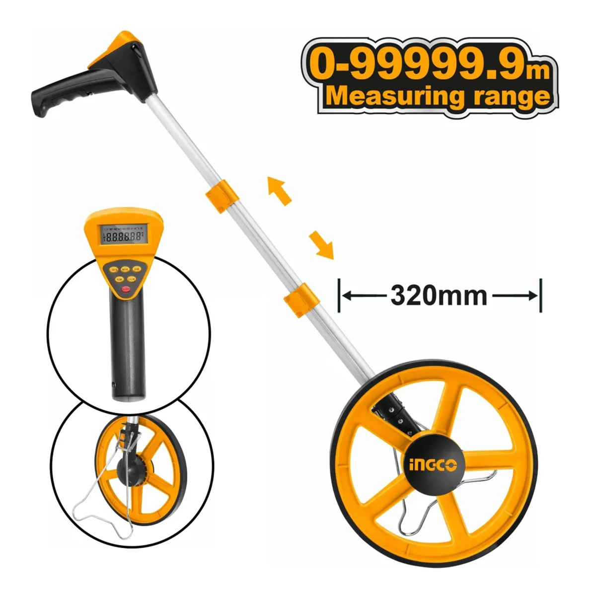INGCO TOOLS - ODOMETRO DISPLAY DIGITAL RUEDA DE MEDICIÓN INGCO - HDMW23