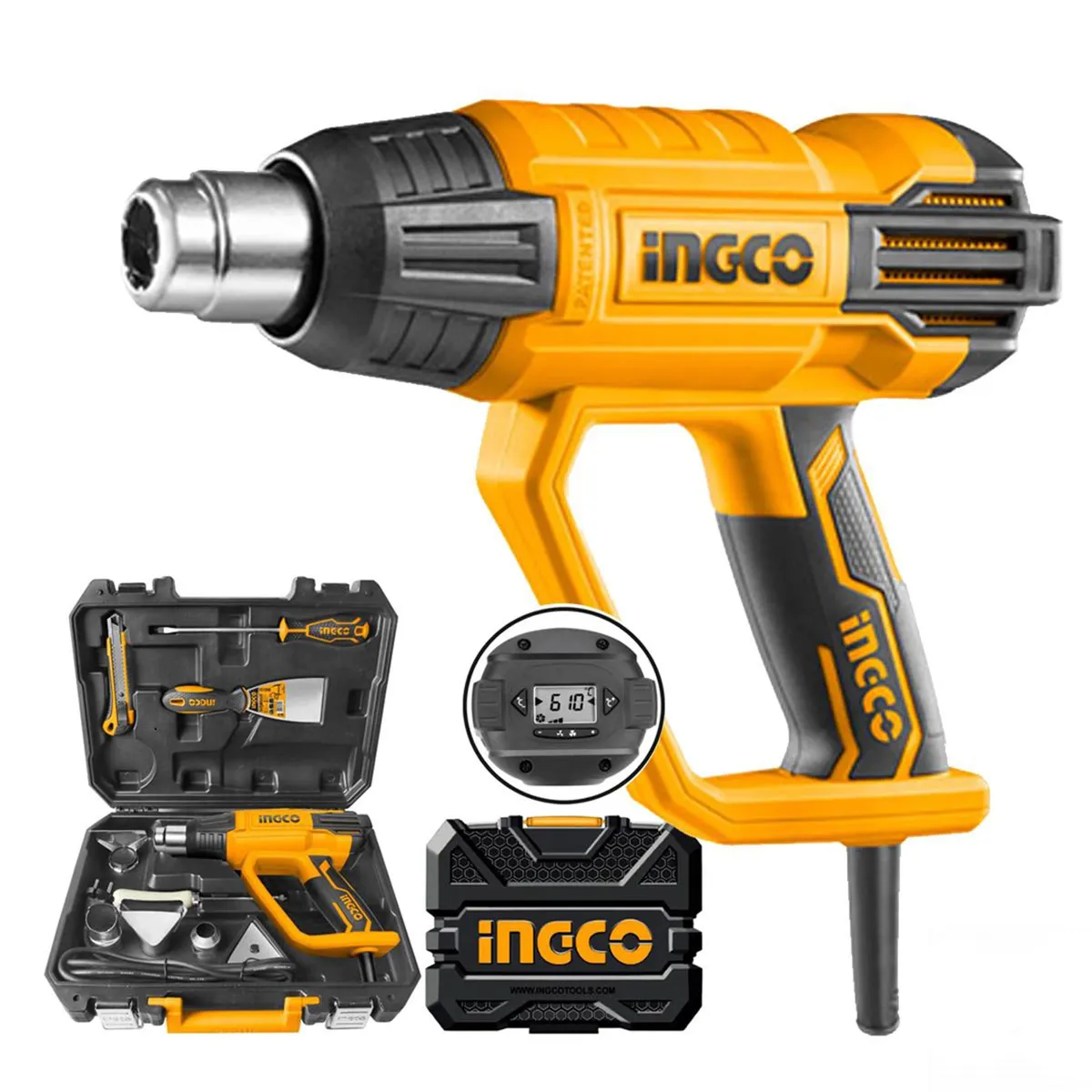 INGCO TOOLS - PISTOLA DE CALOR 2000W PRO VELOCIDAD VARIABLE MALETA - HG200028-1