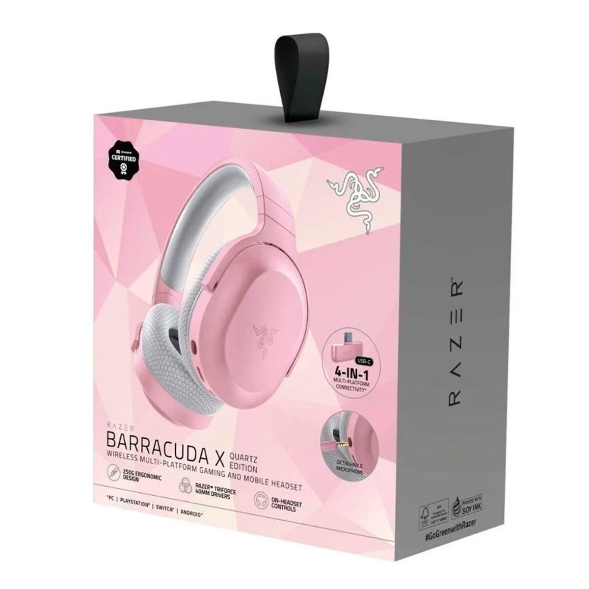 RAZER - Audifono Gamer Razer Barracuda X Multiplaforma Duracion 20h rosa