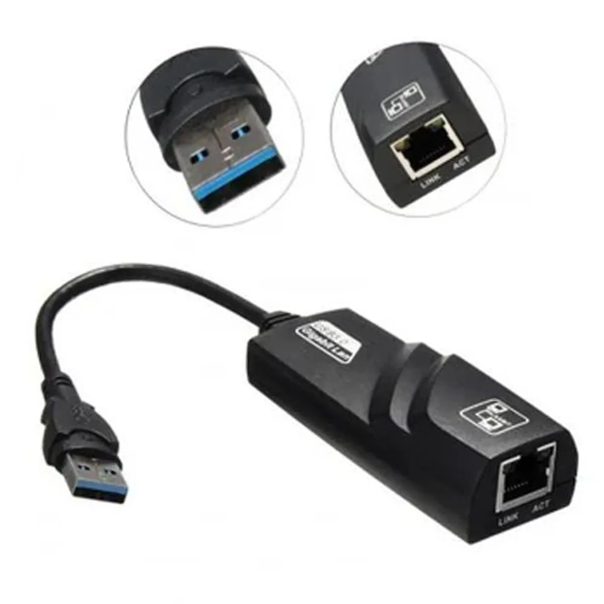 GENERICO - Adaptador Convertidor Red RJ45 Lan Ethernet Tarjeta USB 3.0 Laptop PC