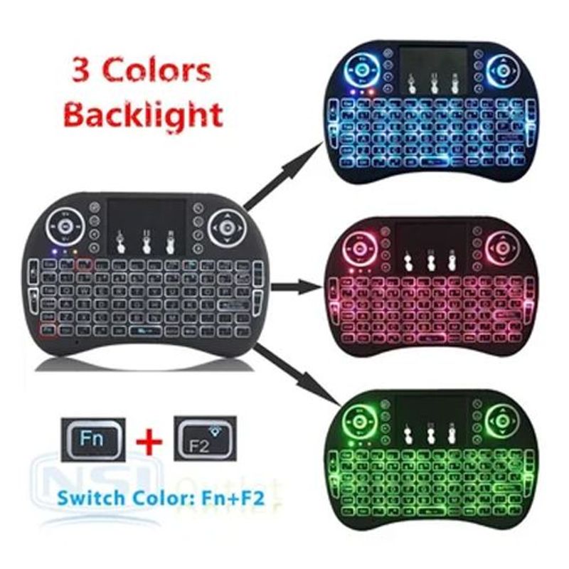 SEISA - Mini Teclado Inalambrico Iluminado Para Smart Tv PC Android