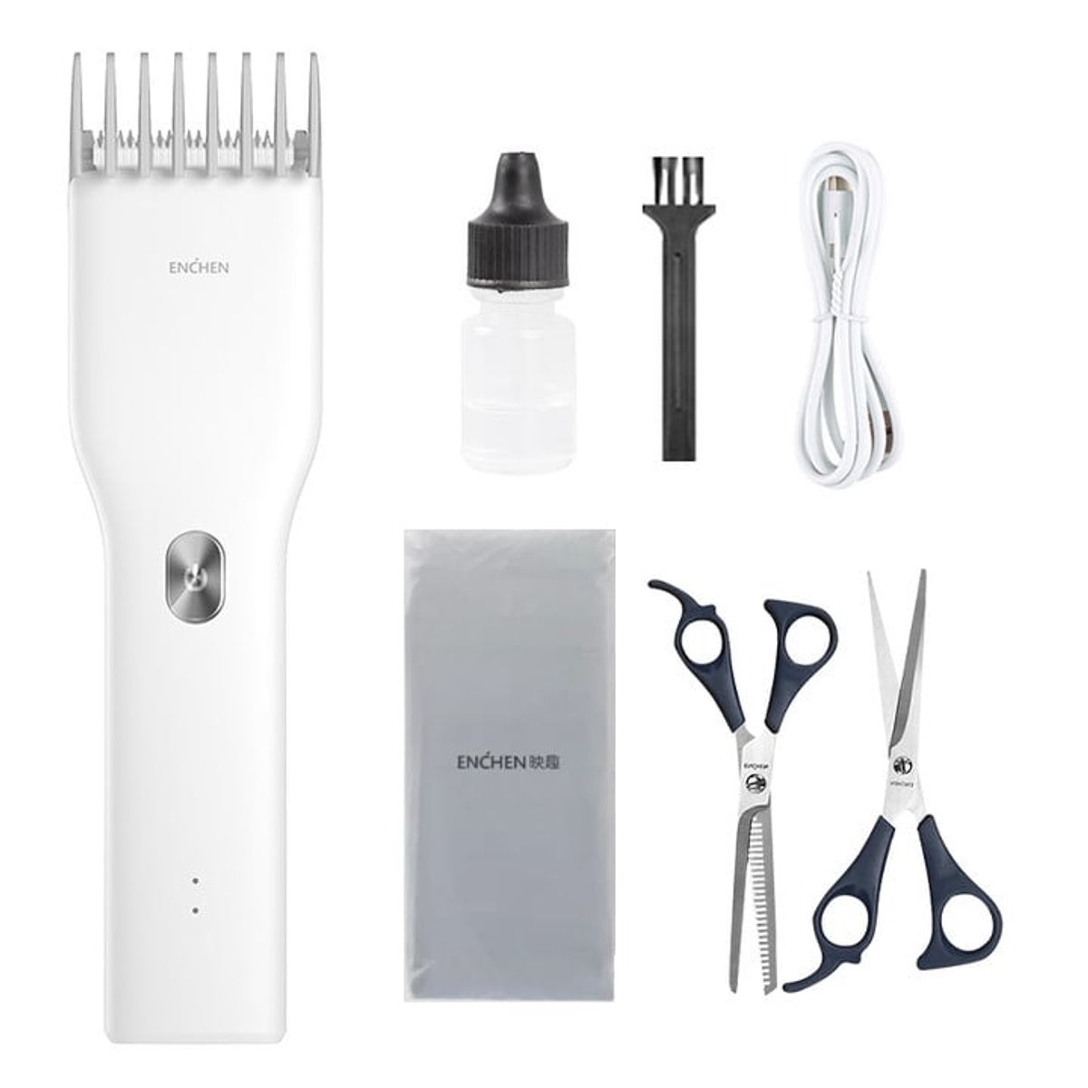 ENCHEN - Kit Cortadora de Cabello Boost Enchen - Blanco