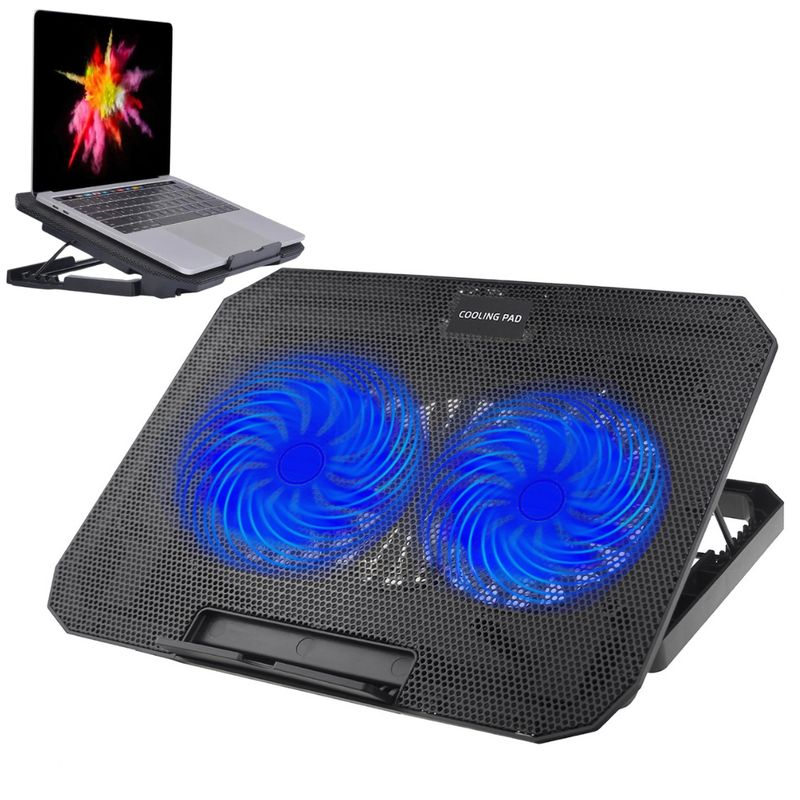 SEISA - Cooler Ventilador para Laptop 9" a 17" / 3 Niveles / 2 Entradas USB N33