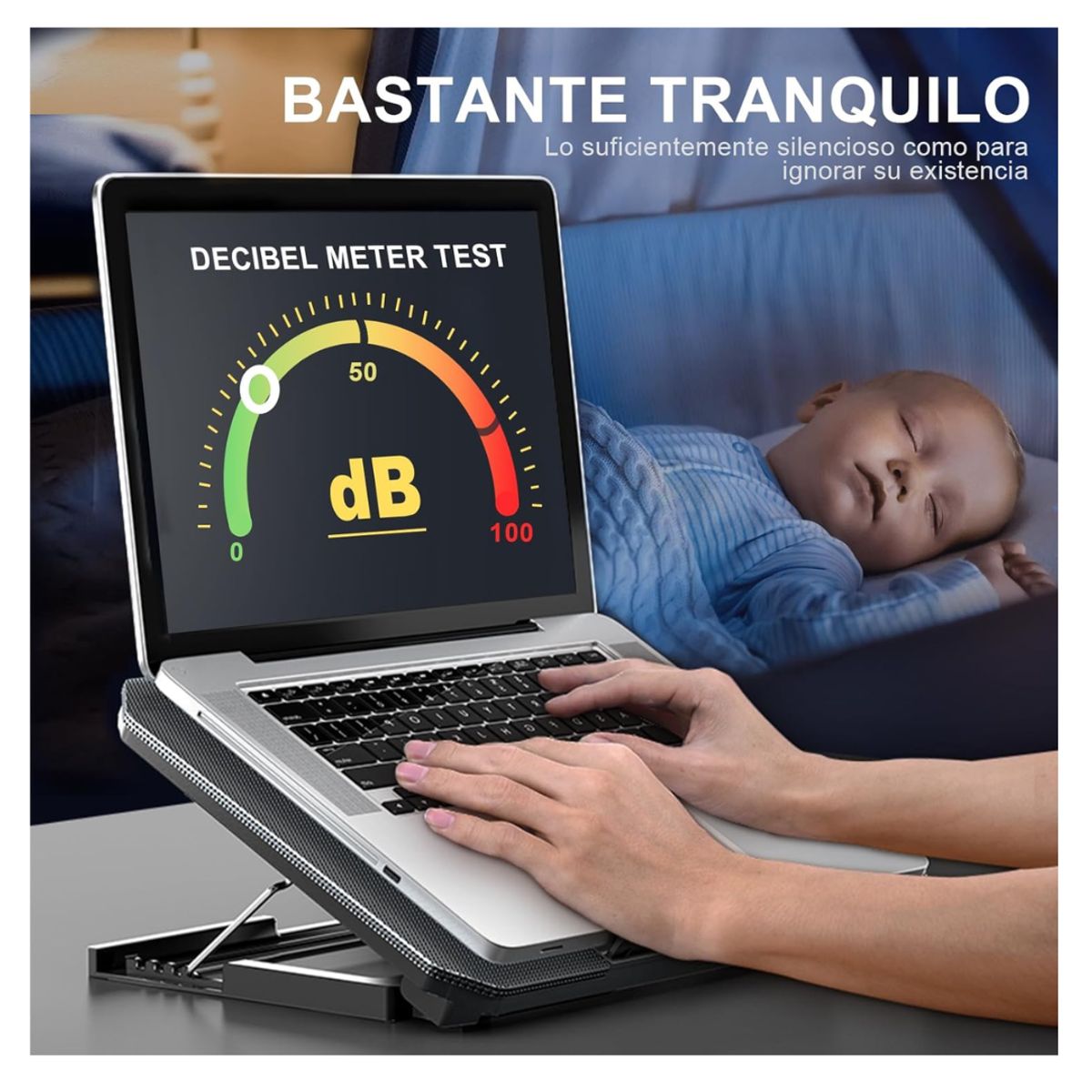 SEISA - Cooler Ventilador para Laptop 9" a 17" / 3 Niveles / 2 Entradas USB N33