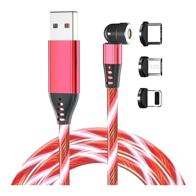 GENERICO - Cable Magnetico Led 3A - 540 Greenport Rojo - 2 Metros