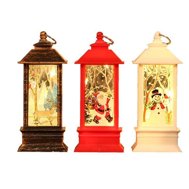 GENERICO - Set de-3 Farolitos Farol navidad adornos para árbol navideños destello