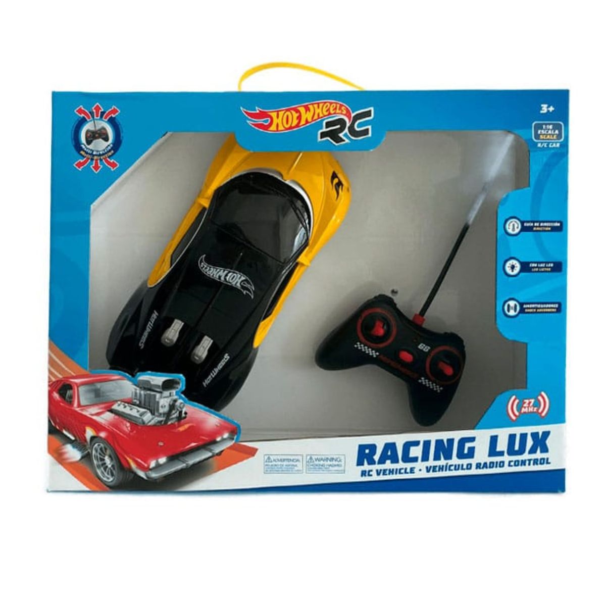 HOT WHEELS - Auto racing lux 116 Hot Wheels - amarillo