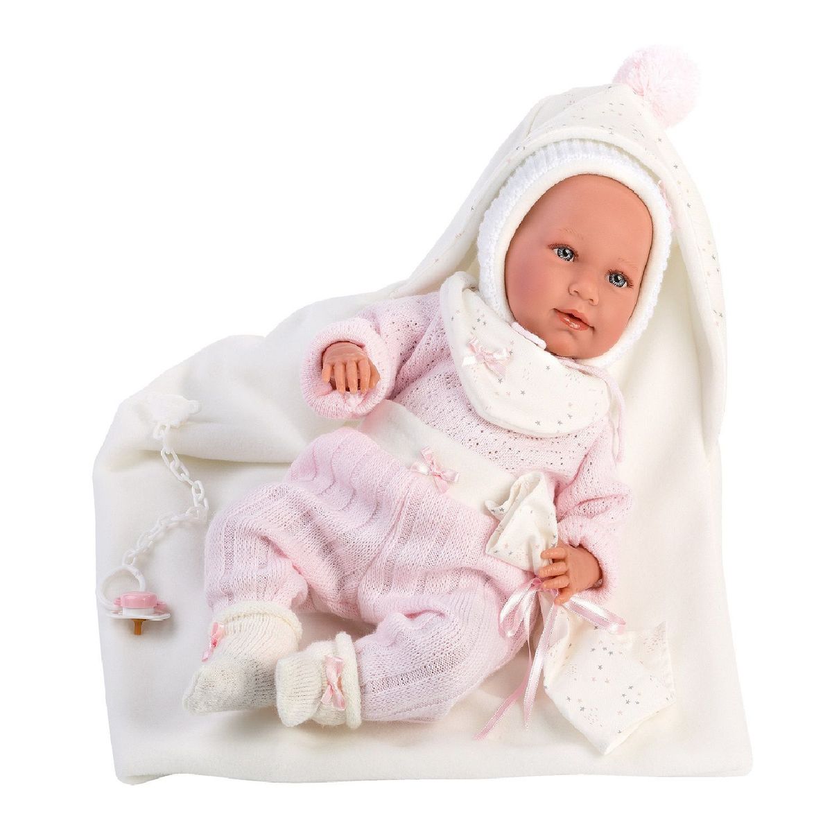 LLORENS - Muñeca Llorens Bebé Mimi Llorona Capa Blanca