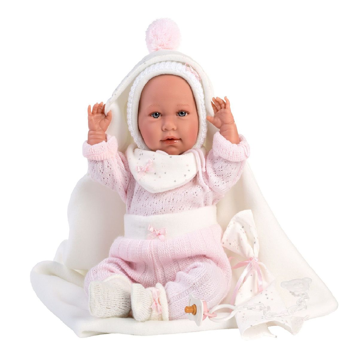 LLORENS - Muñeca Llorens Bebé Mimi Llorona Capa Blanca