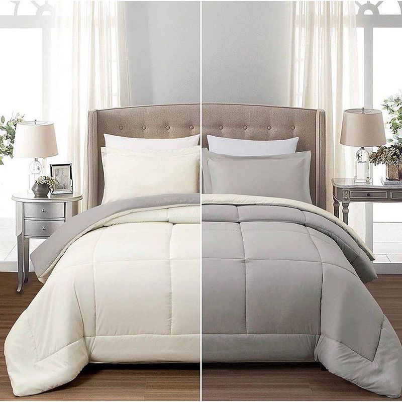 TEFI HOME - Edredón Bicolor Gris/Verona 1.5 PLAZA