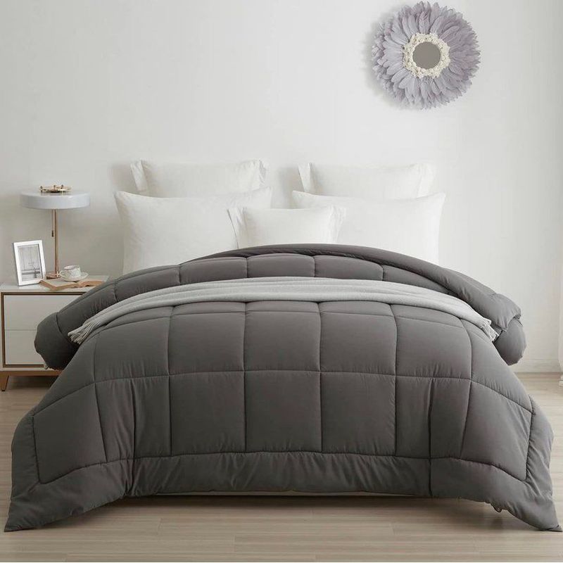 TEFI HOME - Edredón Monocromo Plomo 1.5 PLAZA