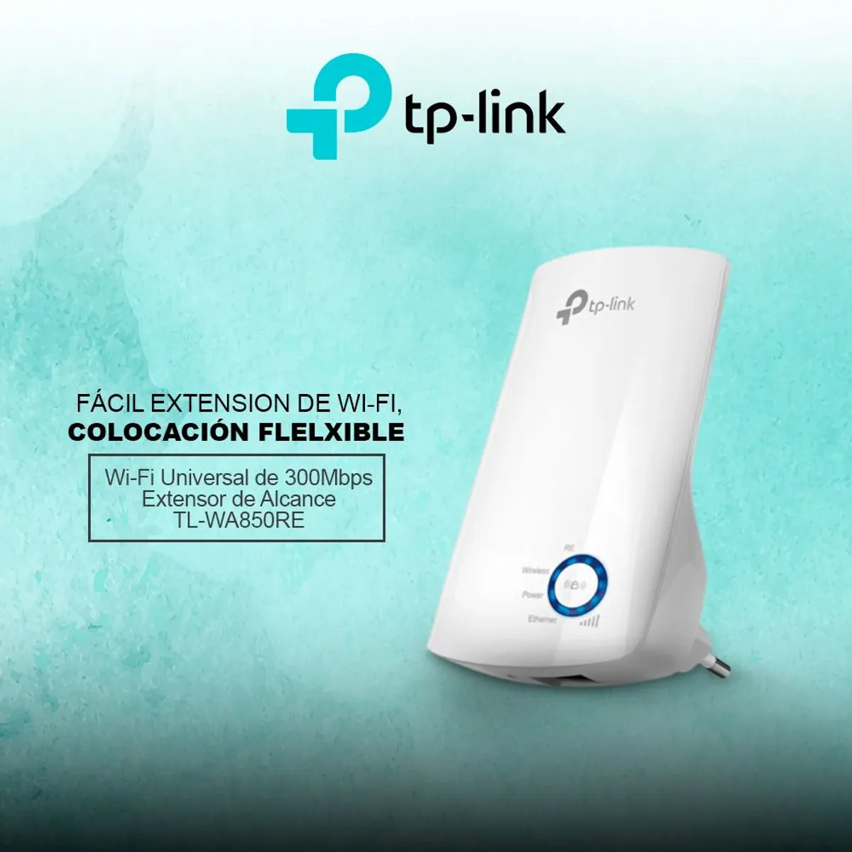 TP LINK - Extensor de Cobertura Wi-Fi de 300Mbps TL-WA850RE - TPLink