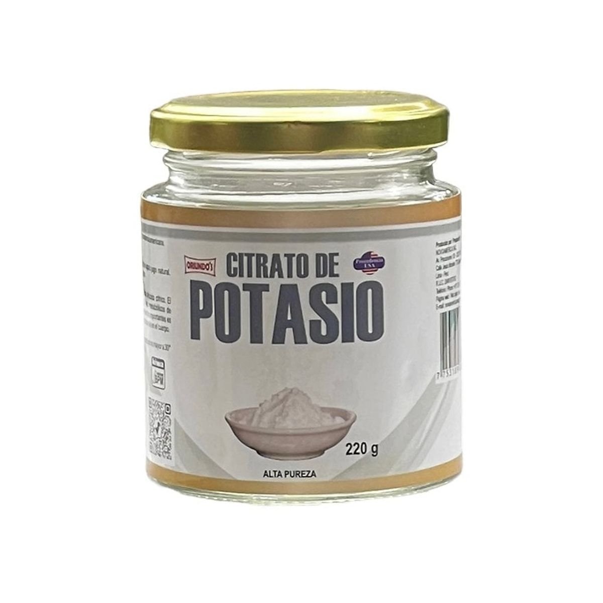 ECO ORIGEN - Citrato de Potasio Puro en Polvo 220gr