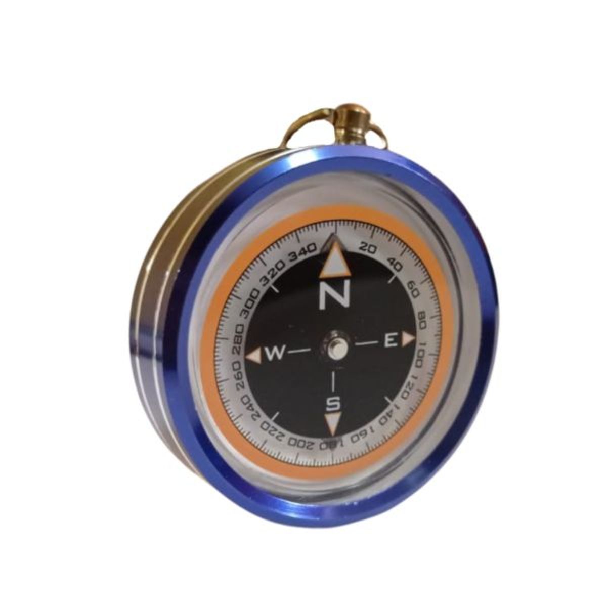 GENERICO - Brújula Compass Portátil De Acero Inoxidable Camping Azul