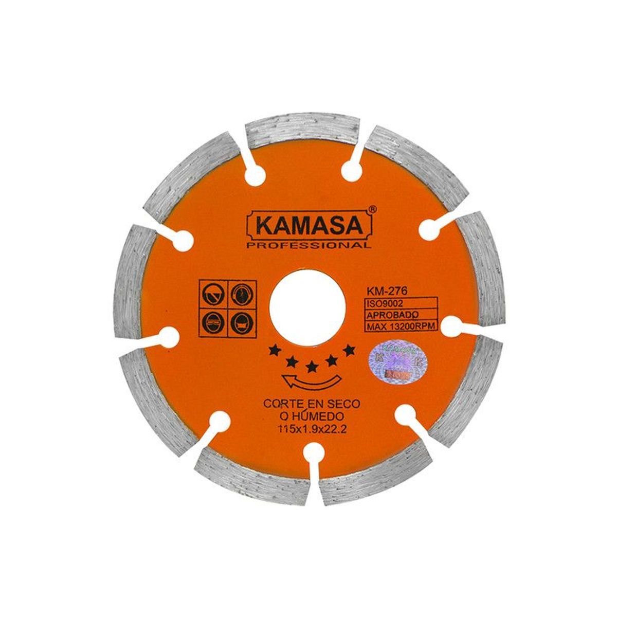 KAMASA - Disco Diamantado Segmentado 4 1/2" (115 mm) para Concreto Kamasa KM276