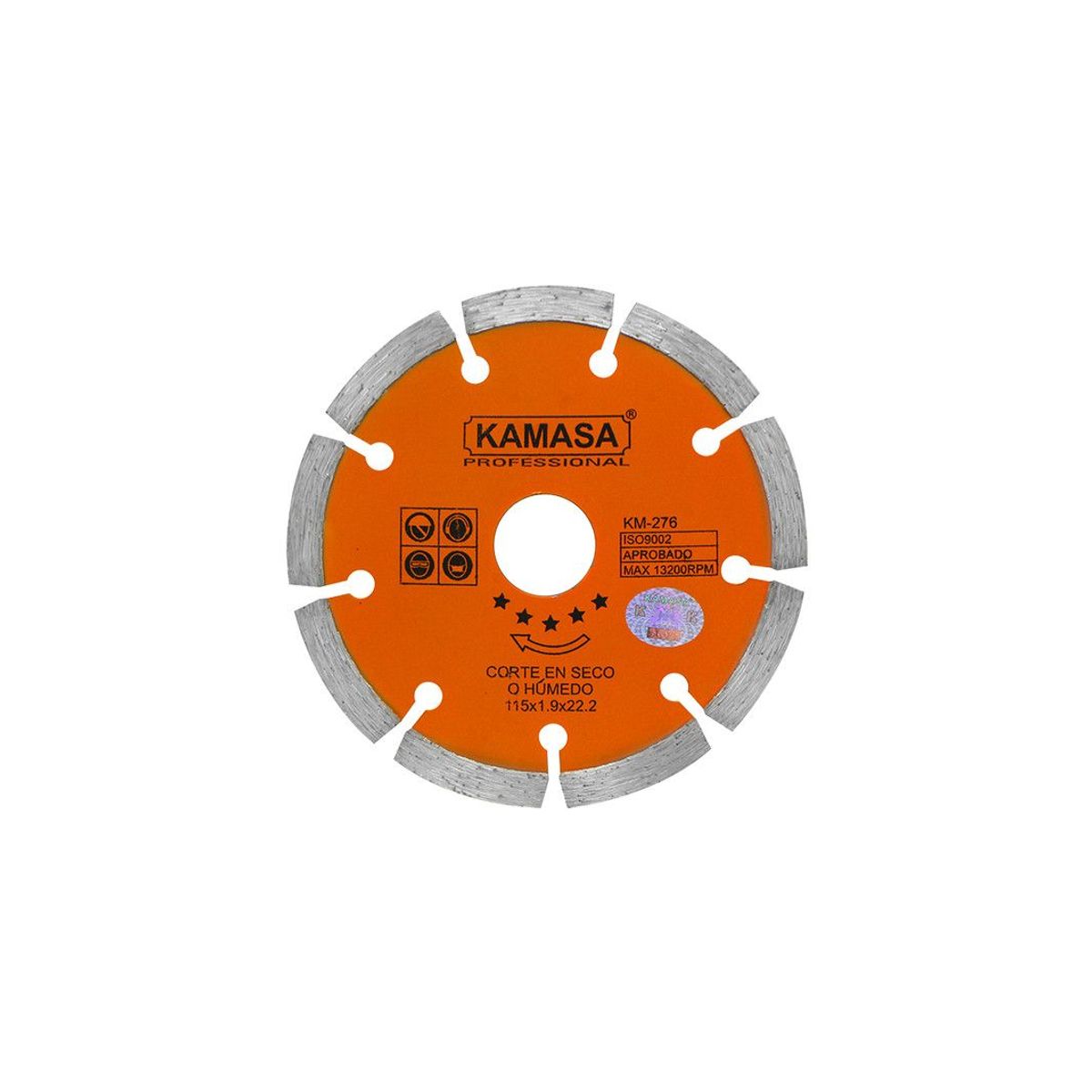 KAMASA - Disco Diamantado Segmentado 4 1/2" (115 mm) para Concreto Kamasa KM276