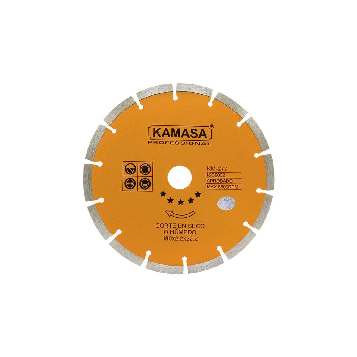 KAMASA - Disco Diamantado Segmentado 7 180 mm para Concreto Kamasa KM277