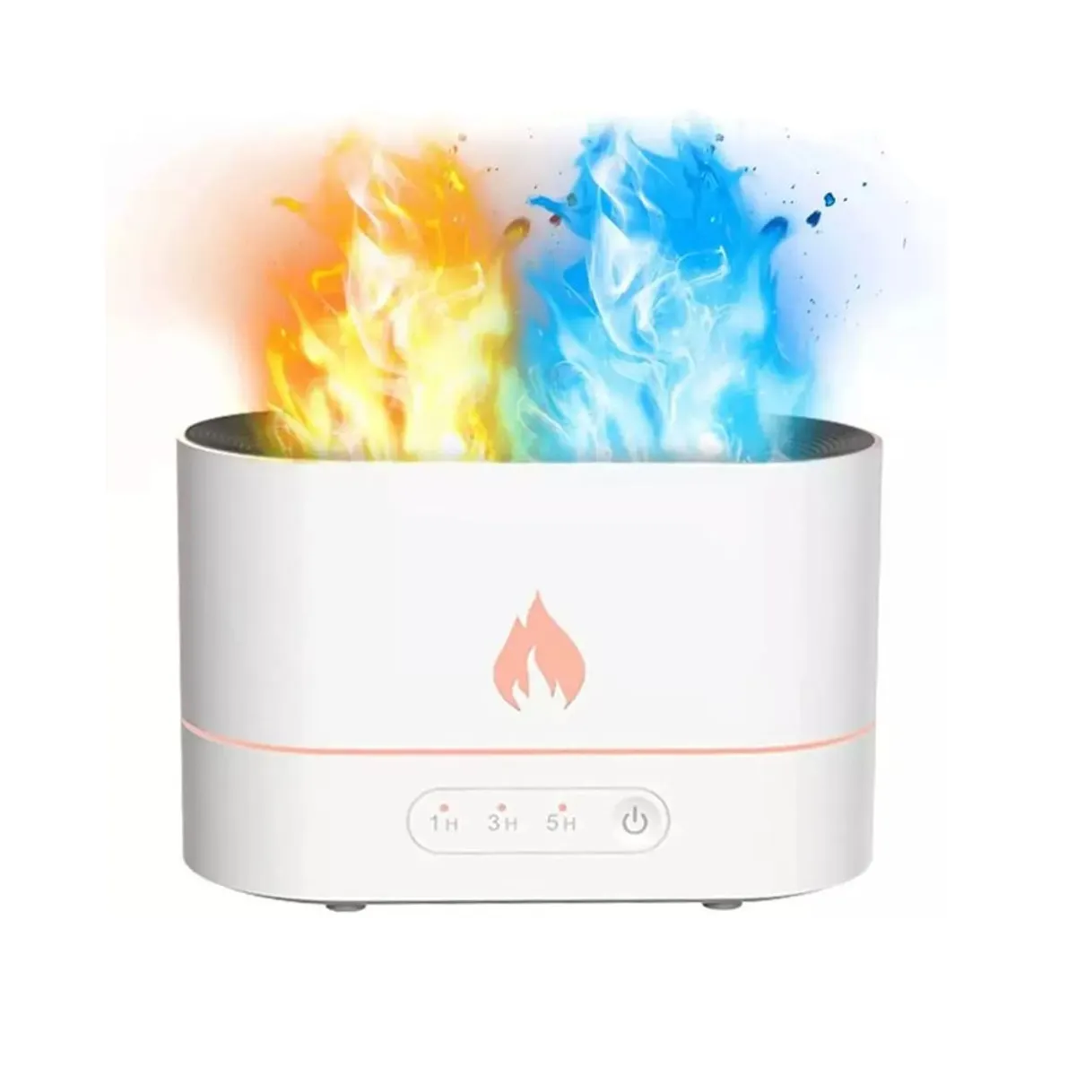 SEISA - Difusor Aromaterapia Humidificador de Llama simulación inteligente BLANCO