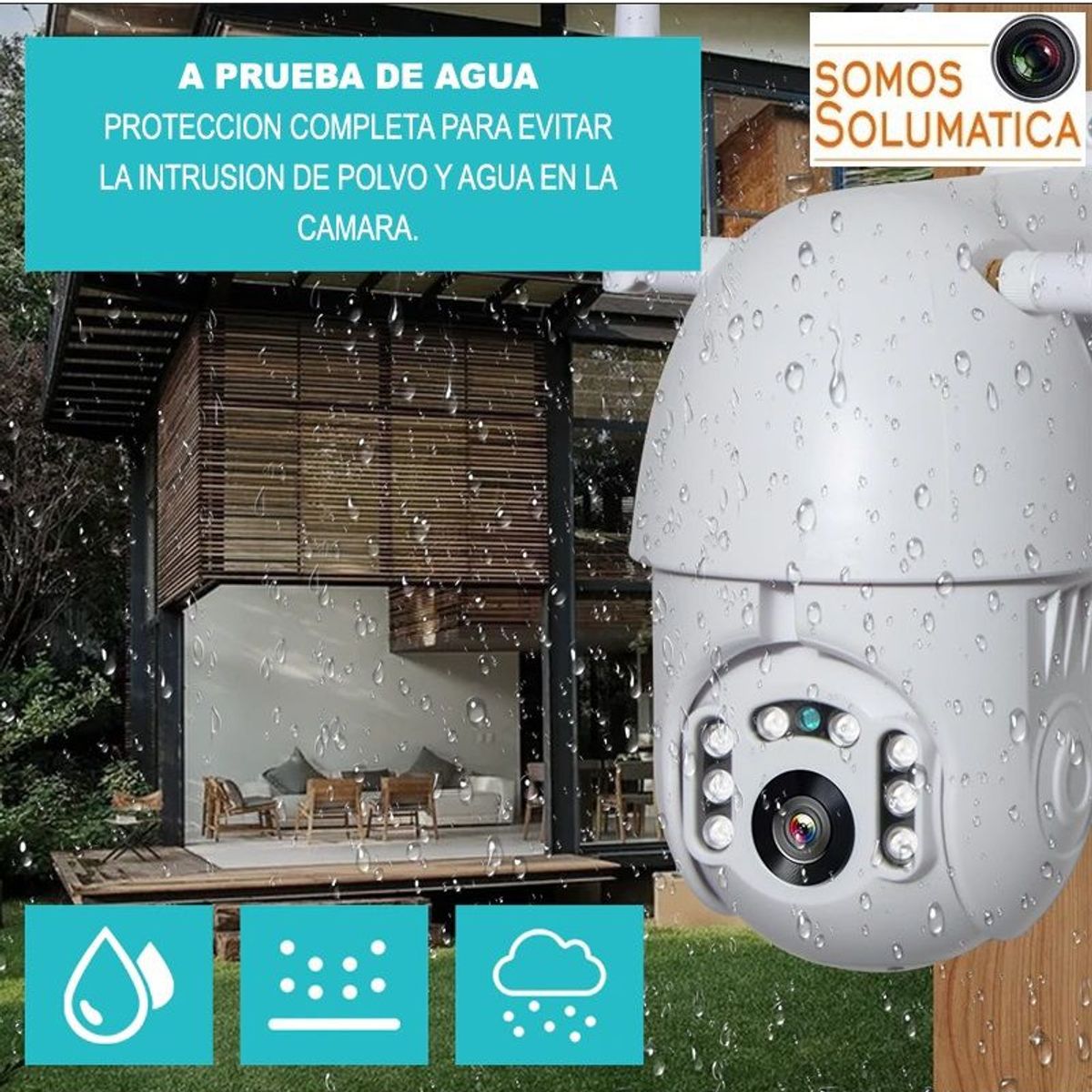 SEISA - Camara De Vigilancia Fullhd - Wifi Exteriores - Ptz Domotica