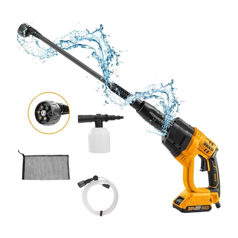 INGCO TOOLS - HIDROLAVADORA 20V PS20S INALÁMBRICA CARWASH INGCO - CPWLI20082