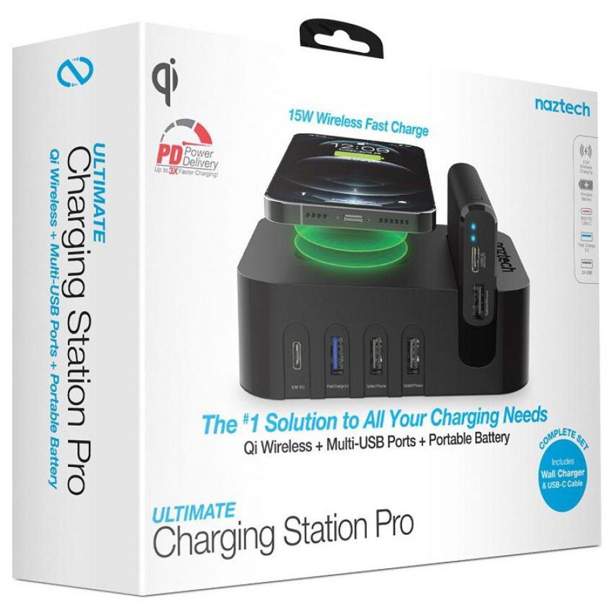NAZTECH - Naztech - Charging Station Pro 4000mAh - Multi-USB Ports - Power Bank