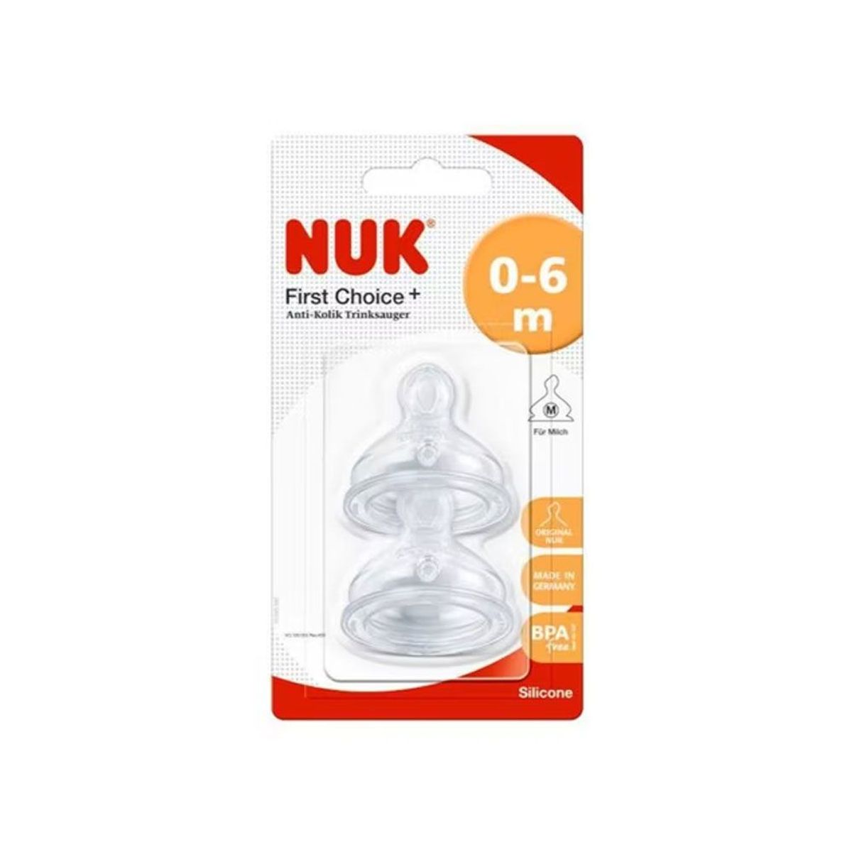 NUK - Nuk Tetina Silicona First Choice Para Leche Talla M 0-6meses