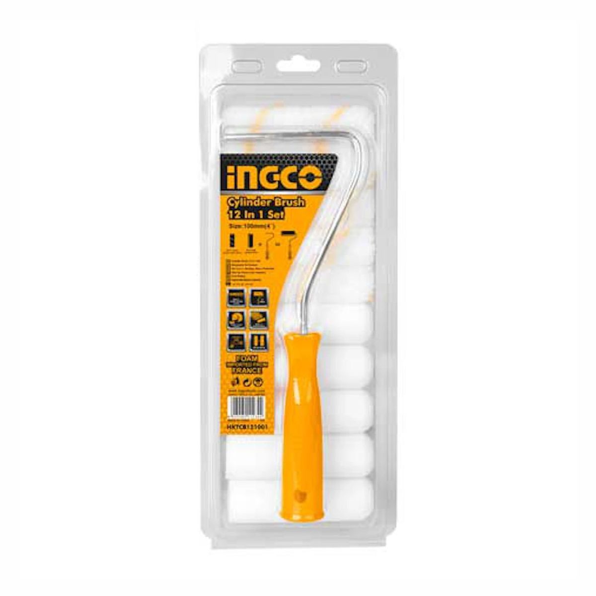 INGCO TOOLS - MINI SET PARA PINTAR RODILLO 12 EN 1 + REPUESTO INGCO - HKTCB121001