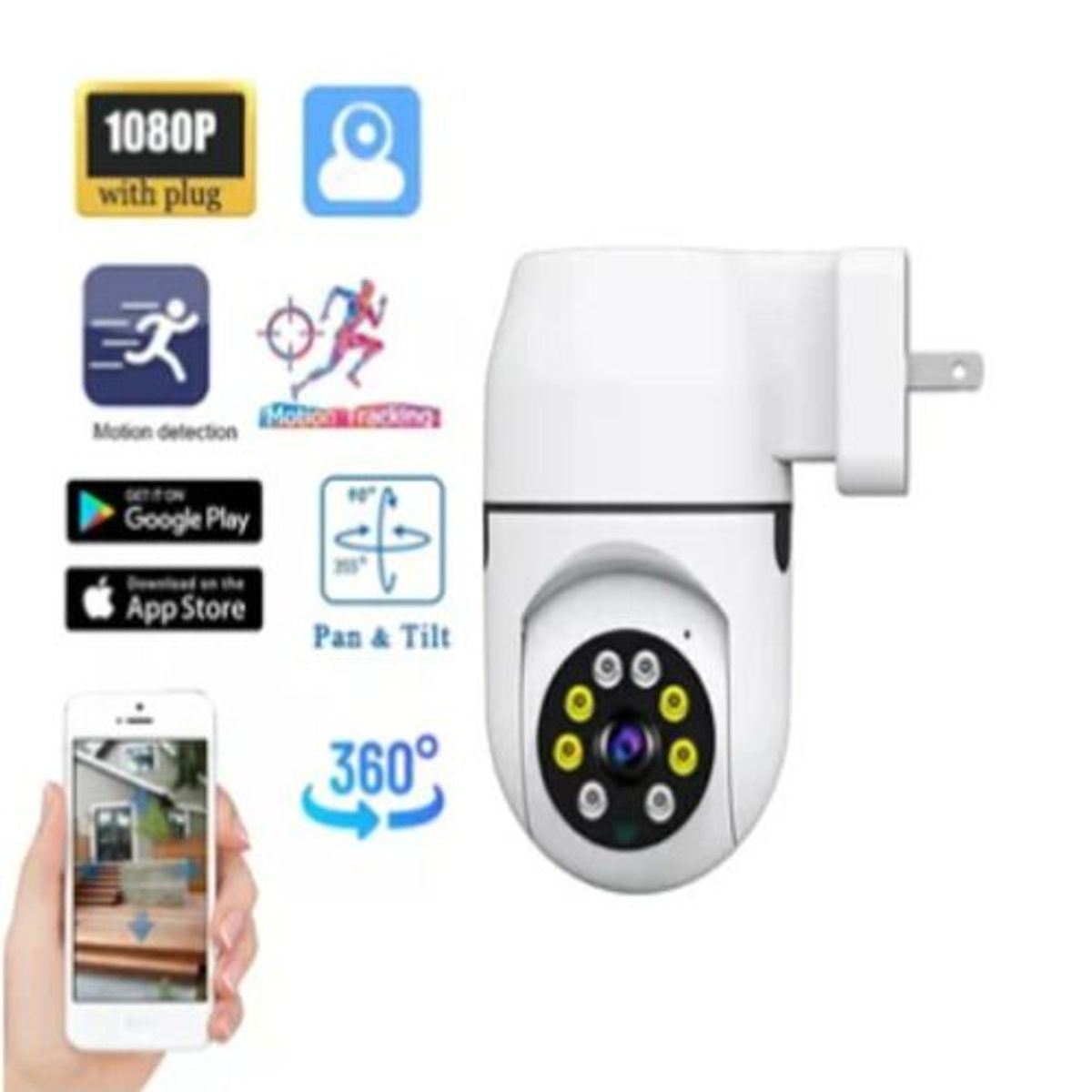 GENERICO - Cámara de Seguridad WiFi Remoto PTZ 1080