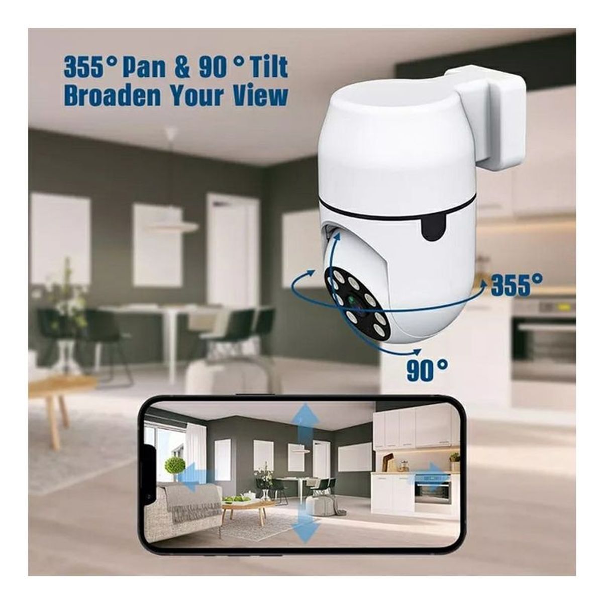 GENERICO - Cámara de Seguridad WiFi Remoto PTZ 1080